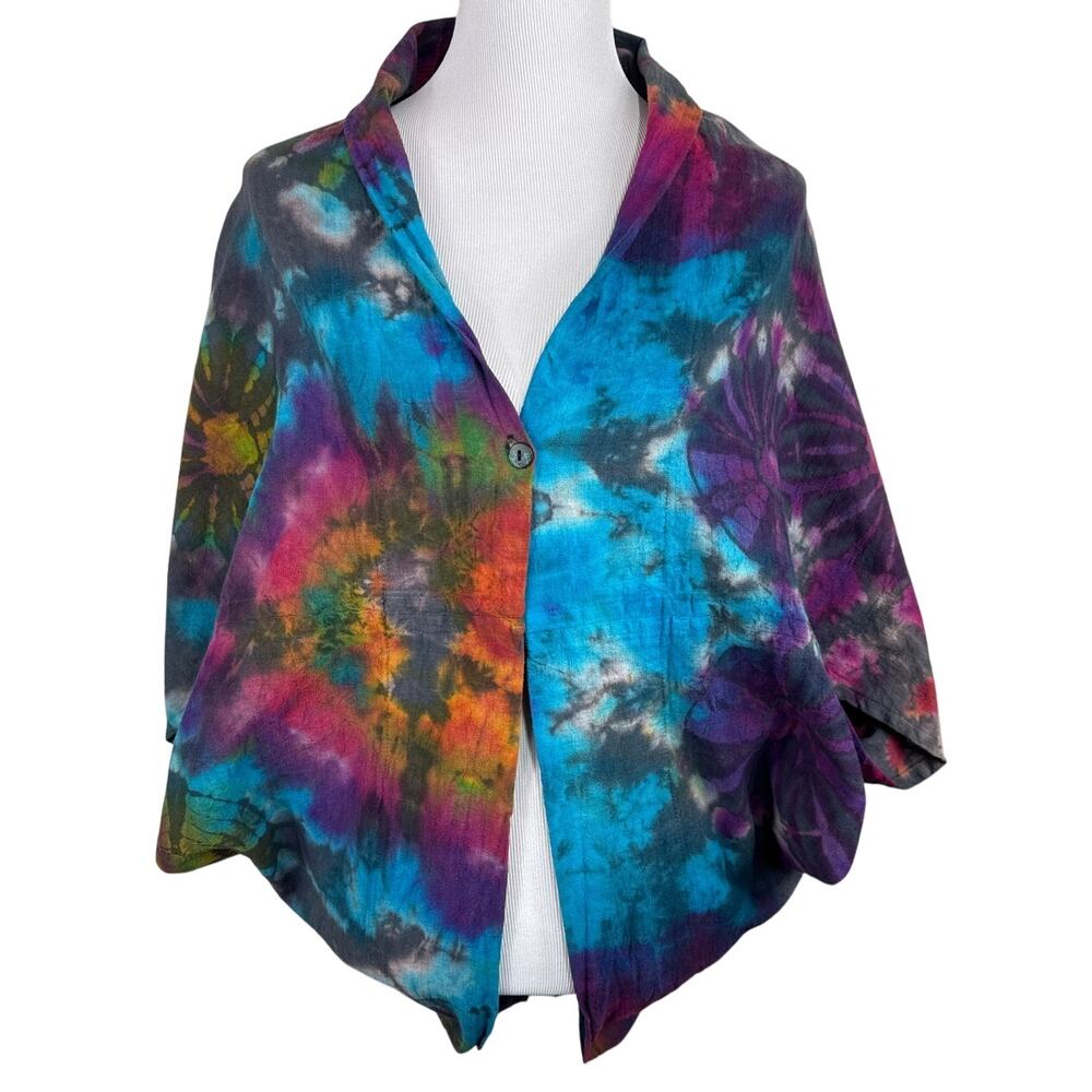 Tucan Tango Tie-Dye Top, Size Medium
